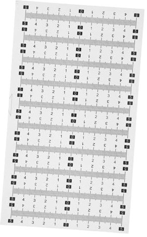 ERINGOGO 21pcs Self-adhesive Measuring Ruler Strips 5-0-5cm White Background Black Number Waterproof Sticky Tape Measuring Tool Stickers for Engineering and Craft Use
