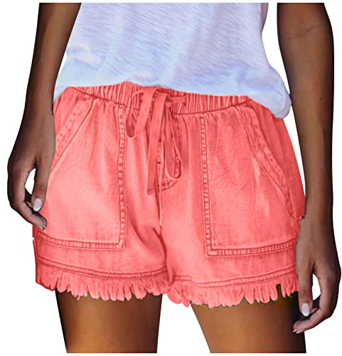 Short en Jean Femme Grande Taille Bermuda Jeans Printemps Été Pantacourt Droit Chic Denim Shorts en Jean Large Baggy Boyfriend Sexy Hot Pants avec Poches Décontracté Pantacourt Pas Cher Vente Flash