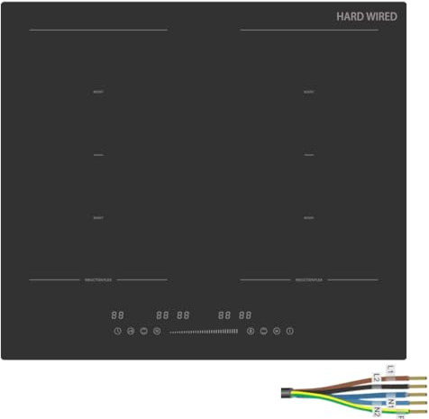 STARCHARTS Built-in 4-Zone Induction Hob with Flex Zone 7360W Matte Black