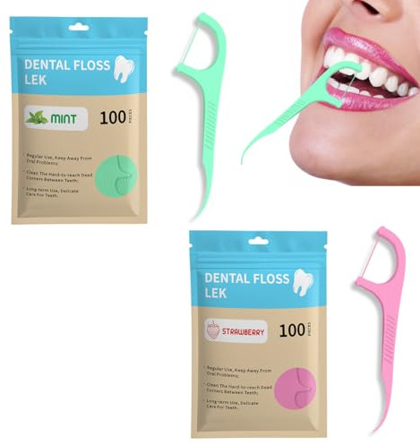 HAMKU 200 PCS Fil Dentaire cure-dents de soie dentaire bâton de dents Pour Les Soins Bucco-Dentaires,Le Nettoyage Des Dents