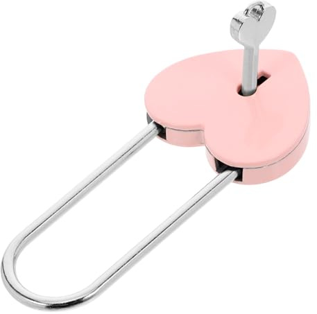 FIXOSHEE 1pezzi Lucchetto Forma Di Cuore Per Bagagli Lucchetto Per Multifunzionale Realizzato in Materiale Di Buona Qualità Robusto e Antiruggine Facile Da Trasportare