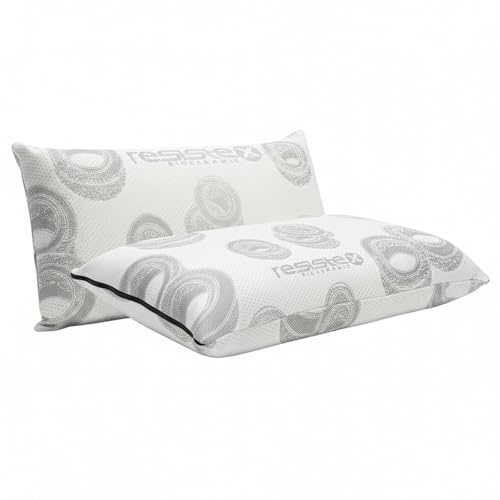 Duérmete Online – Almohada Viscoelástica con Funda BioCeramic | Núcleo Memory Foam para Alivio Cervical | Termorregulación FIR, Antialérgica y Transpirable | 2 Unidades de 70 cm