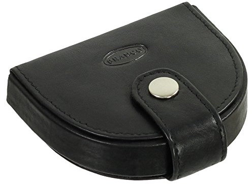 Branco Leder Herren Schütter Kleingeldbörse Münzbörse Schüttbörse Geldbörse Geldbeutel Portemonnaie weiches Rindsleder Farbe Schwarz