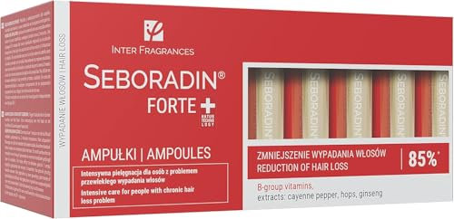 Seboradin Forte Fiale Siero Per La Crescita Dei capelli Per Donne Uomini Vitamine Estratti Naturali Per il Cuoio Capelluto 14 x 5,5 ML