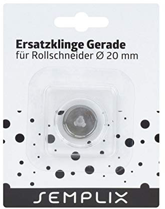 SEMPLIX Ersatzklinge Rollschneider Gerade 20mm: Zum Nähen, Handarbeiten, Basteln | für Stoffe, Filz, Leder, Papier, Foto