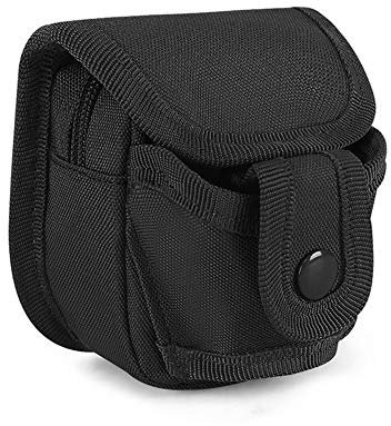 Huntvp Taktisch Schleudertasche, Slingshot Kugeltasche, Aufbewahrungstasche für Schleudermunition/ 6/8/10mm Stahlkugeln/Steinschleuder/Schleuder/Zwille, Molle Gürteltasche, Schwarz