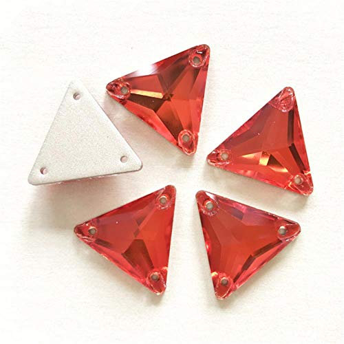3270 dreieckige AAAAA Nähsteine und Kristalle, Glasstrass, flache Rückseite, genähte Strasssteine für Kleidung, Kleid, Schmuck, Hyazinthe, 16 mm, 36 Stück