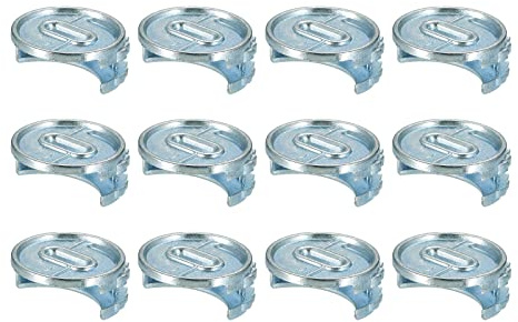 sourcing map Cam Serrure Écrou pour Meubles, 12pcs 24x11mm Joint Connecteur Serrage Écrous Meubles Connexion Cam Raccords
