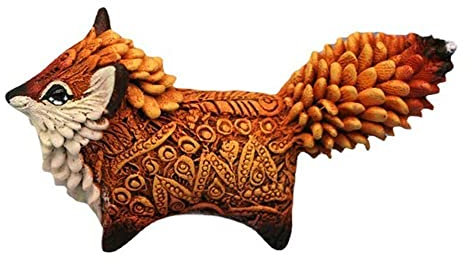gofidin Fuchs Totem Statue Geschenk für Freunde Tier Harz Basteln Ornamente Skulptur Ornamente Home Decor Büro Dekor Desktop Dekorationen