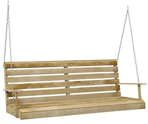 Hollywoodschaukel, Chusui Gartenschaukel, Garten Schaukel, Schaukelgestell, Schaukel Garten, Schaukelgerüst, Kiefernholz Imprägniert 155x65x60 cm
