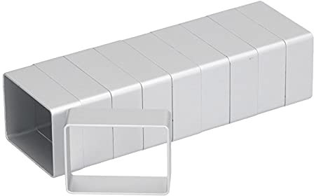 10 Stück Ausstechformen Set, Kekse Edelstahl Metall Backformen, Ausstecher Fondant Pfannkuchen Form für Küche, Backen, Feier, Geburtstagsfeier(Kleines Rechteck)