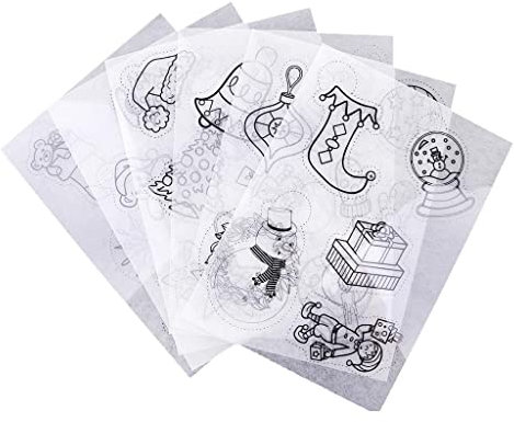 Luzhengyang 6 x Weihnachts-Schrumpffolie aus Papier für Dekoration
