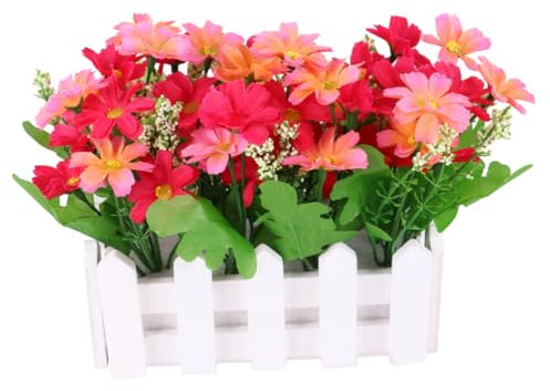 MAGICLULU Gefälschte Pflanzendekoration Künstliche Gänseblümchen Gefälschte Gänseblümchenblume Gefälschte Topfpflanze Fotografie-Requisiten Zaundekorationen Kleines Gänseblümchen Seidenblume