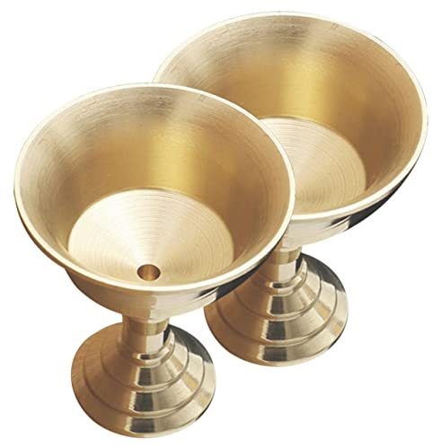 Zerodeko 4stücke Kupfer Lampenhalter Für Buddha Tempel Und Kerzenständer Ghee Lampenfassung Dekorative Öllampe Für Zuhause Für Religiöse Zeremonien Wohnaccessoire