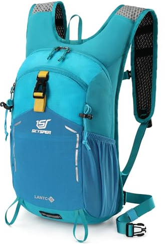 SKYSPER Mochila de Senderismo 15L Ligero Transpirable Mochila para Excursiones Mochila de Viaje para Deportes al Aire Libre Trekking Ciclismo
