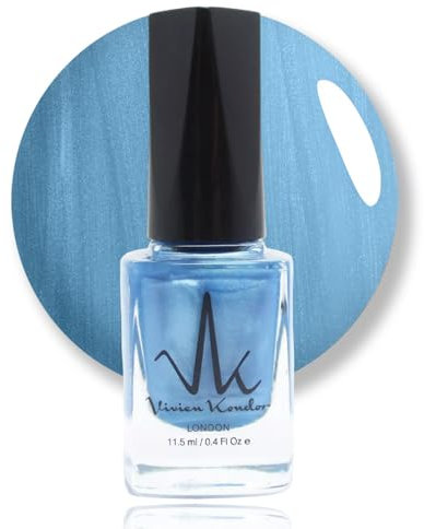 Neon Blue Classic Nail Polish Quick Drying Nail Varnish Long lasting No UV Need Vegan Nail Polish