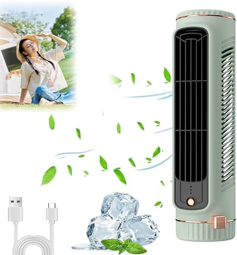 Sherum Rafraichisseur d'air, Refroidisseur d'air portable, mini climatiseur, Relaxix Cooling Ace, Sherum Climatiseur 3.0, Cooling Ace Climatiseur portable, Serum Cooling Ace 3.0 (1PC, Vert)