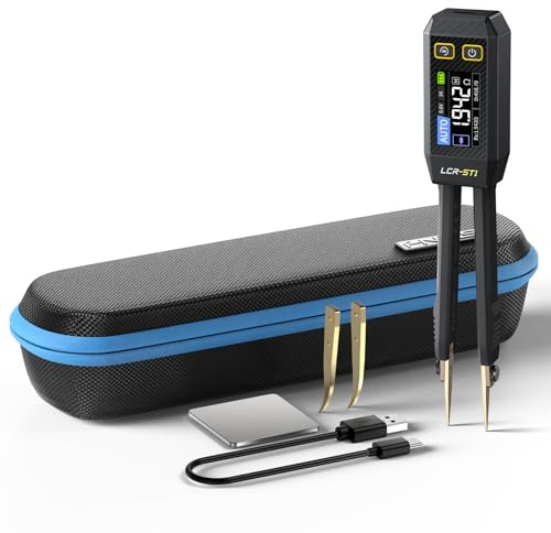 FNIRSI LCR-ST1 Mini Smart Tweezer LCR SMD ESR Tester Resistance Capacitance Inductance Continuity Diode Test Measurement Tools