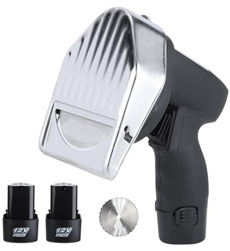 Couteau Shawarma sans Fil, Trancheuse À Kebab Turque 80 W, Coupe-Gyroscope Commercial sans Fil en Acier Inoxydable, Machine de Découpe de Viande, Épaisseur Réglable de 0 À 8 Mm, pour Shawarma