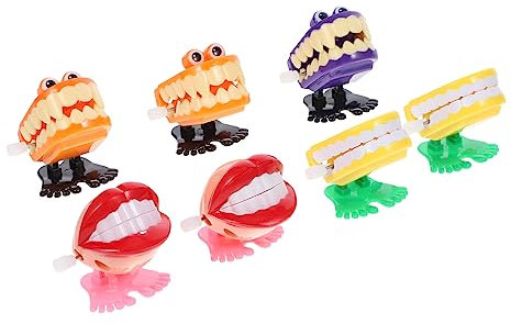 MOLUCKFU 7 Stück Aufziehspielzeug Zähne Aus Kunststoff Klapperndes Mechanisches Spielzeug Für Kinder Zahnspielzeug Für Zahnarztpartys Und Koordination