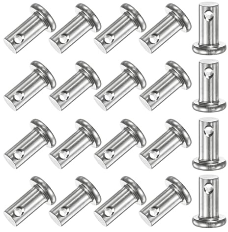 M METERXITY 20 Stück Einloch Splinte M6 x 12mm Flachkopf Splinte | 304 Edelstahl, Für mechanische Verbindungen/Fixteile/Schiffsausrüstung, Verbindungs Scharnierstift, Wiederverwendbar