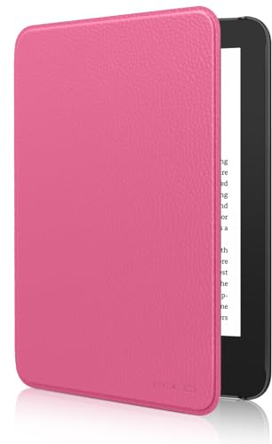MoKo Hülle für 6 Amazon Kindle 11.Gen,2024/2022, Magenta | Leichte Schutzhülle，Auto Aktiv-/Ruhemodus, wasserdichte Schutzhülle,für Amazon Kindle Basic 11. Generation 2024/2022