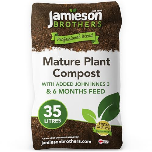 Mature Plant Compost with Added John Innes 3 35L bag - By Jamieson Brothers