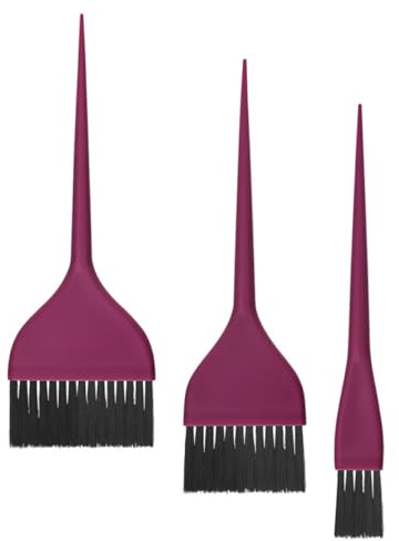 SAFIGLE 3stücke Haarfärbepinsel Applikationspinsel für Haarfarbe Wiederverwendbarer Farbpinsel für Friseure und Heimgebrauch mit Haarfärbeschalen für Gleichmäßige Anwendung