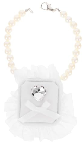FUTUREORYY Ringträger Box Hochzeit Haustier Ehering Ringhalter Schmuck Aufbewahrungsbox Für Verlobungsring Und Hundehalsband 11.42X2.17X1.97 Zoll Romantisches Hochzeitszubehör Für Hunde