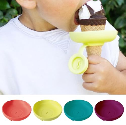 4X Silicone Drip Holders, Catches Drips Before They Drop, Holder Protectors for Kids Summer, Reusable Silica Popcical Holders, Ice Lolly Holder Drip Catcher,Toddler Ice Cream H Older