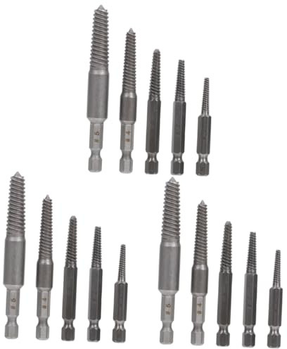 Tofficu 3 Set Estrattori Danneggiate Acciaio Per Rimozione Bulloni Spanati Utensile Per Rimozione E Bloccate Facile Da Usare E Bulloni Dimensioni 5 Pezzi*3