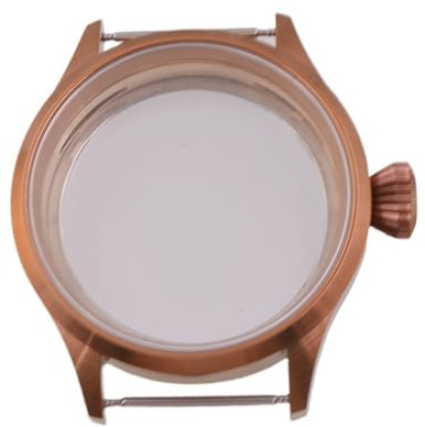 1 st glas kaffe/silver/svart klockfodral 44 mm passform ETA6497 6498 ST3600 urverkstillbehör(A)