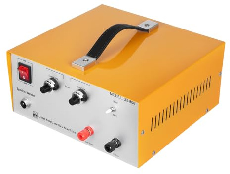 Jewelry Spot Welder Machine, 110V 600W Gold Silver Jewelry Spot Welding Machine 80A Professional Adjustable Permanent Welder Kit With Foot Pedal for Gold Silver & Iron