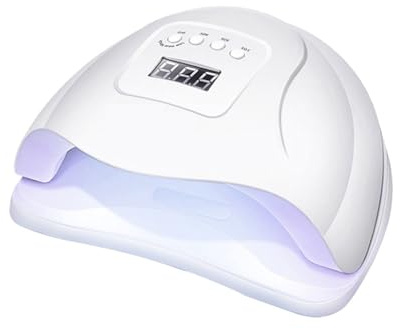 Lampe UV pour ongles, LED UV Nail Sèche-Ongles LED Lampe UV Lampe for Durcir Tous Les Vernis À Ongles En Gel Avec Détection De Mouvement Manucure Pédicure Salon Outil Pour vernis à ongles(White 72W)