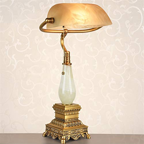 YSJNGF scrivania banchiere Retro in Marmo Rame Puro retrò Studio Lampada Tavolo Lettura Ufficio Collezione di Decorazioni per Camera da Letto (Colore : B)