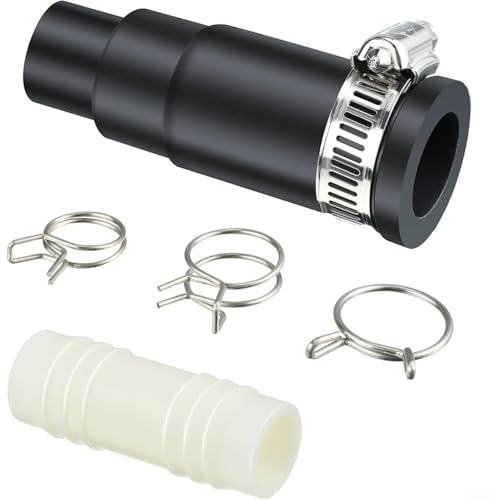 Fauhapyway Dishwasher Drain Hose Adapter Kit Tapered Connector Clamps Various Garbage Disposal Models For InSinkErator Fits 0.5/0.83/1/1.2Inch Hoses