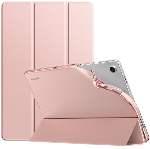TiMOVO Cover per Samsung Galaxy Tab A11+ Plus/A9+ Plus 11 Pollici (2025/2023), Cover Protettiva Trasparente in TPU Morbido e Sottile, Auto Sveglia/Sonno, Oro Rosa