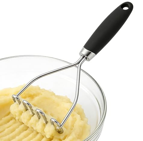Schiacciapatate a mano | Utensili da cucina manuali,Utensile per Schiacciare Cibo - per preparazione purè di patate, verdure, ristorazione