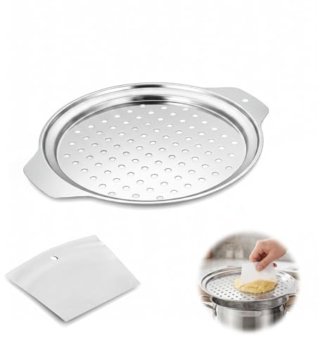 Spätzlehobel, Spätzlepresse Set, Edelstahl Spätzlebrett mit Schaber Spätzlereibe ist Spülmaschinenfest Spätzleschaber für selbstgemachte Spätzle und Knöpfle für alle Töpfe bis Ø 30 cm