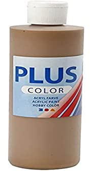 Creativ 39403 Plus Color Acrylfarbe Bastelfarbe Hellbraun 1 Flasche à 250 ml