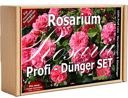 Rosarium Dünger-Set für Rosen, 3 Profi Rosendünger zum fachgerechten düngen. Üppige Blüten, gesunde Pflanzen