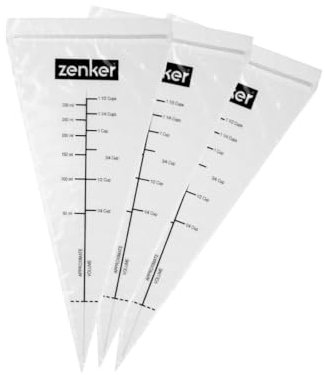 Zenker 10 Mangas Herméticas para Derretir 15x3cm, mangas graduadas, 10 ud-s.