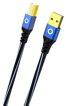 Oehlbach USB Plus B - USB - Druckerkabel Typ A zu Typ B - PVC-Mantel - OFC, blau/schwarz - 7,5m