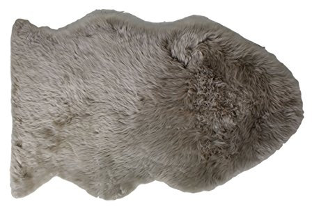 HSM Collection Echt Schaffell groß, 90x60 cm, Grau, 90 x 60 x 0.35 cm