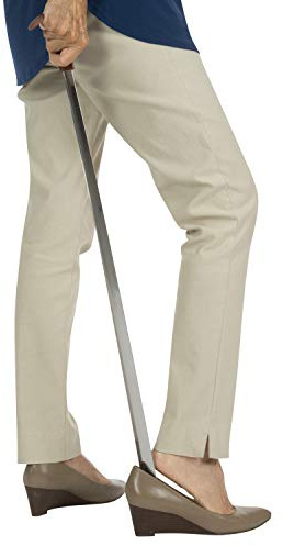 Vive Extra Long Handled Shoe Horn (31.5 Inches) - Metal Shoehorn for Men and Women - Long-Handled Dressing Aid for Seniors - Extended XL Stainless Steel Tool for Boots