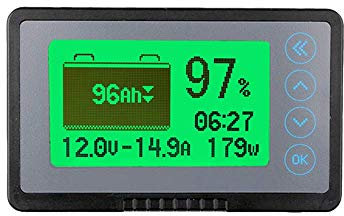 AiLi 500A Batteriemonitor Programmierbarer Hoch- und Niederspannungsalarm Spannungsbereich 10V-120V und bis zu 500A Kompatibel mit Lithium-versiegelten Gel-Flooded-Batterien