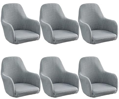 klkjk Stretch Stuhlhussen-Bezüge Stuhlbezug Mit Armlehne 2/4/6er Set Esszimmerstuhlbezug Hochlehner Stuhlbezug Schonbezug Stuhl Abdeckung Schonbezug Für Esszimmer, Büro Schutzhülle
