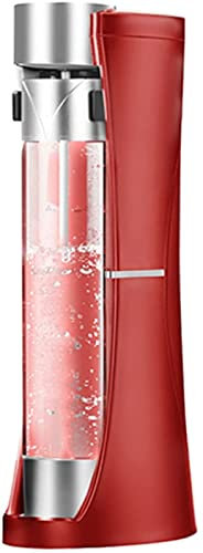 NCRD Sparkling Water Maker And Fruit Infuser - Premium Carbonation Machine with Two 1L Bottles - Infuses Flavor While Carbonating Beverages（not included CO2） (Color : Red)