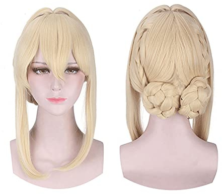 Zhongkaihua Perruque violette Evergarden Cosplay pour femme, robe de cosplay, Halloween, bal masqué, fête, spectacle de scène