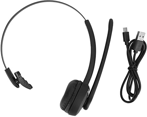 Auricolare per Telefono Bluetooth, Auricolare Singolo per Affari Senza Fili con Microfono Girevole V5.0 Auricolare Bluetooth per Laptop, Telefono Cellulare, PC, Tablet